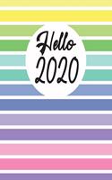 Hello 2020: Year Monthly Pocket Planner: 12 Month Calendar Schedule Organizer and Hand Lettering Notebook. Awesome gift idea for your daughter and wife. 8.5x11 