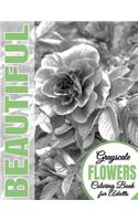 Beautiful Grayscale Flowers Adult Coloring Book