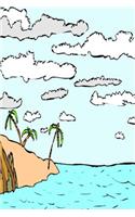 Travel Journal Island Scene: (Notebook, Diary, Blank Book)(Travel Journals Notebooks Diaries)