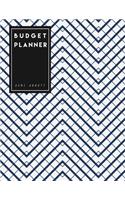 Budget Planner: Large Budget Planner with Graph Paper for Note (8.5x11 Inches) - Blue Chevron