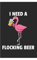 Flamingo Bier Notizbuch: Flamingo Bier Notizbuch für Liebhaber / Notizheft / Notizblock A5 (6x9in) Dotted Notebook / Punkteraster / 120 gepunktete Seiten