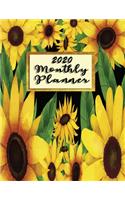 Monthly Planner 2020: Top goal and Focus Schedule Organizer To do List January - December 2020 Calendar Beautiful background Monthly and Weekly include Holiday Cover Desi