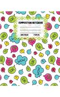 Composition Notebook Wide Ruled: Bubble Colourful Workbook for Girls Boys for Writing - Pretty Journal for Kids - Unique Gift Idea with Cute Patterns