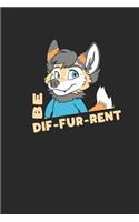 Be Dif-Fur-Rent: Furry Fandom. Graph Paper Composition Notebook to Take Notes at Work. Grid, Squared, Quad Ruled. Bullet Point Diary, To-Do-List or Journal For Men a