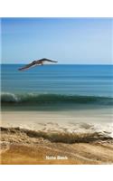 Note Book: Beach of Serenity, Writing Book, Wide Lined, 200 Paged 7.44 X 9.69