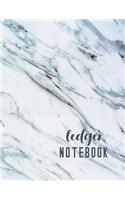 Ledger Notebook: 3 Column Accounting Ledger Book For Bookkeeping - Marble Record Keeping Journal