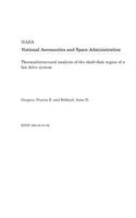 Thermal/Structural Analysis of the Shaft-Disk Region of a Fan Drive System