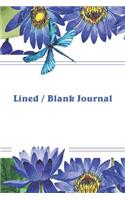 Lined / Blank Journal: Watercolor Blue Lotus Desk Set Desk Set