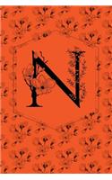 Floral Monogram Journal/Notebook - N