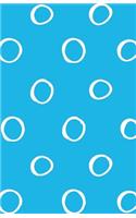 Journal Notebook Big White Circles On Blue