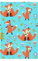 Journal Notebook Cute Foxes Pattern 3: 110 Page Lined and Numbered Journal With Index Pages In Portable 6 x 9 Size, Perfect For Writing, Taking Notes, List Making, Journaling and Doodling