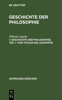 Geschichte der Philosophie, Teil 1