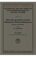 Über Die Spezielle Und Die Allgemeine Relativitätstheorie (Gemeinverständlich)