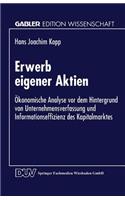 Erwerb Eigener Aktien