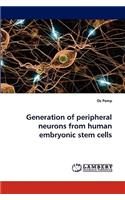 Generation of peripheral neurons from human embryonic stem cells