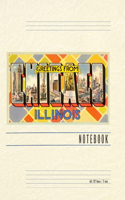 Vintage Lined Notebook Greetings from Chicago, Illinois