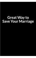 Great Way to Save Your Marriage