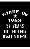 Made in 1963: 57 Year Old Birthday Gift for Men and Women