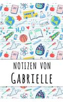 Notizen von Gabrielle: Liniertes Notizbuch für deinen personalisierten Vornamen