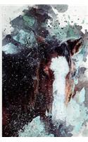 Notebook: Lined Notebook Watercolor Journaling Ruled Workbook Diary For Animals horse lovers Children Gifts (107 pages, 6x9)