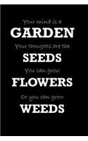 Your Mind Is A Garden Your Thoughts Are The Seeds You Can Grow Flowers Or You Can Grow Weeds