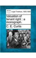 Valuation of Tenant Right