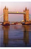 The Tower Bridge in London Journal in Purple: 150 page lined notebook/diary