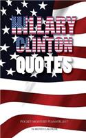 Hillary Quotes Pocket Monthly Planner 2017: 16 Month Calendar