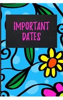 Important Dates: Blank Perpetual Calendar
