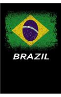 Brazil Flag Notebook: Journal, Notebook & Composition book - Large (6 x 9 inshes) - 120 Pages -