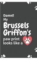 Damn!! my Brussels Griffon's paw print looks like a