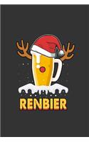 Renbier: A5 Notizbuch - Notebook - Notizheft - Punktraster - Renbier, Bier, Rentier - saufen, Alkohol - Hopfen und Malz - Dotgrid - lustige Geschenkidee zu W
