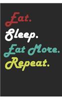 Eat Sleep Eat More Repeat Journal