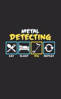 Metal Detecting: 6x9 Metal Detector - dotgrid - dot grid paper - notebook - notes