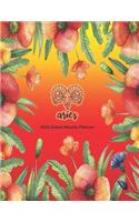 Aries 2020 Dated Weekly Planner: Star Signs of the Zodiac themed monthly planning calendar with notes; 2 pages per week spread