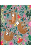 Planner 2020: Gray Sloth 2020 Diary, A Day To A Page Sloth Planner For The Year With To Do List, Cute Sloth 2020 Planner