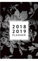 2018 2019 Planner - 18 Month Planner: Greyscale Floral, July 2018 - December 2019, 6" x 9"(2018 2019 18-Month Daily Weekly Monthly Planner, Organizer, Agenda and Calendar)