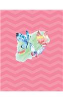 Butterfly Notebook - 4x4 Graph Paper