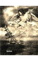 Notebook: 8.5 X 11, College-Ruled, 120 Pages, Angel - Sinking Ship