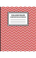 College Ruled Composition Notebook