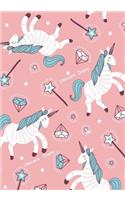 Unicorn Diary: Cute Unicorn Diary for Girls for Doodling, Jornaling, Writing and Coloring