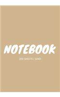 Notebook 200 Sheets: Sand: Notebook 7 X 10: Notebook 400 Pages