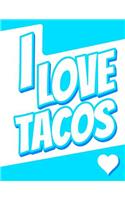 I Love Tacos: Large Print Discreet Internet Website Password Organizer, Birthday, Christmas, Friendship Gifts for Kids, Teens, Men and Women, Book Size 8 1/2 X 11: Large Print Discreet Internet Website Password Organizer, Birthday, Christmas, Friendship Gifts for Kids, Teens, Men and Women, Book Size 8 1/2 X 11