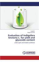 Evaluation of Indigofera tinctoria L. for yield and glycoside content