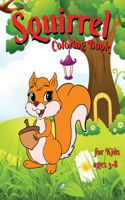 Squirrel coloring book for kids