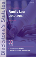 Blackstone's Statutes on Family Law 2017-2018