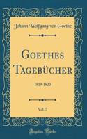 Goethes Tagebücher, Vol. 7: 1819-1820 (Classic Reprint)