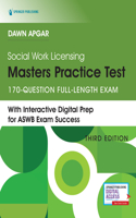 Social Work Licensing Masters Practice Test, Third Edition: ASWB Full-length Practice Test with rationales from Dawn Apgar.  LMSW Licensing Exam Prep Book + Online with Customized Study Plan