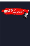 Makeup Artist: Lined Lipstick Fashion Journal 6x9 110 Pages