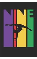Gymnastics Notebook for 9 Year Old Boys and Girls - Colorful Gymnastics Journal - 9th Birthday Gift for Gymnast Diary